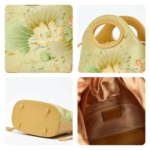 11_Printed_Jacquard_Lotus_Green_Drawstring_Bucket_Bag_LD120670 11_Printed_Jacquard_Lotus_Green_Drawstring_Bucket_Bag_LD120670