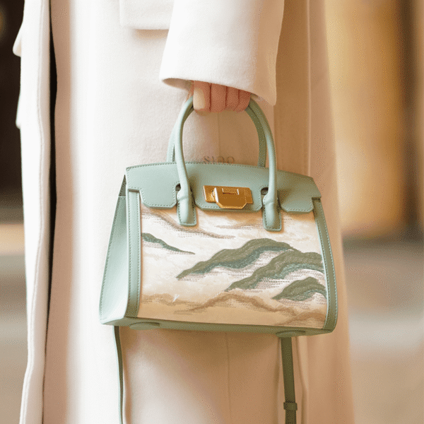 1_刺繍_レザー_エレガント_バーキン_ハンドバッグ_雲_山_P120659-1 1_Embroidery_Leather_Elegant_Birkin_Handbag_Cloud_Mountain_P120659-1