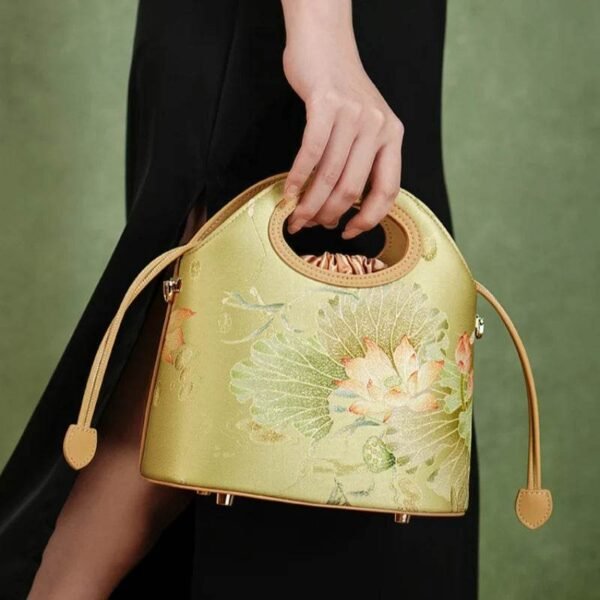 1a_Printed_Jacquard_Lotus_Green_Drawstring_Bucket_Bag_LD120670 1a_Printed_Jacquard_Lotus_Green_Drawstring_Bucket_Bag_LD120670