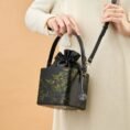2_Xiangyunsha_Silk_Black_Bamboo_Print_Mini_Cube_Bucket_Bag_LD170613