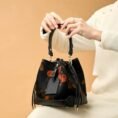 3_Xiangyunsha_Silk_Leather_Printed_Persimmon_Bucket_Bag_YS220680