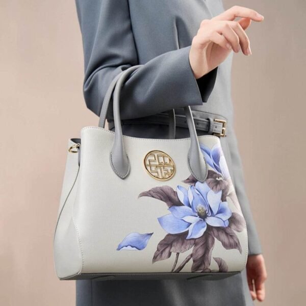 6_シノカルチャー_レザー_ガーデニア_フローラル_レディース_クロスボディ_ハンドバッグ 6_Sinocultural_Leather_Gardenia_Floral_Women_s_Crossbody_Handbag