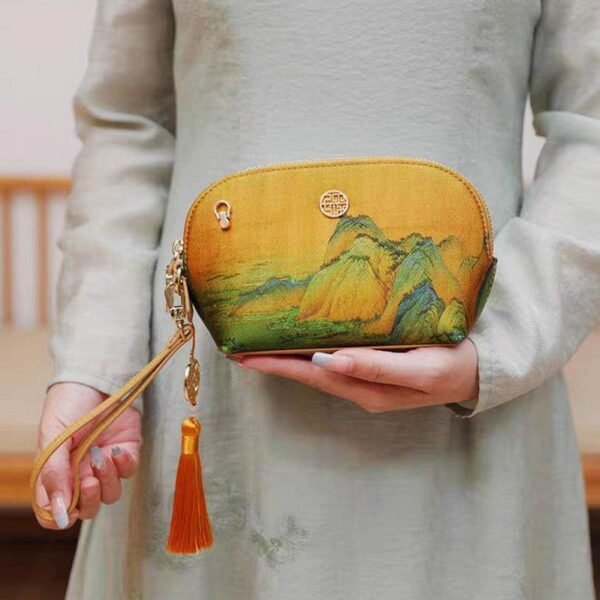 中国_古代_絵画_桑_シルク_クラッチバッグ_中文-2467261 Chinese_Ancient_Painting_Mulberry_Silk_Clutch_Bag_-_SinoCultural-2467261