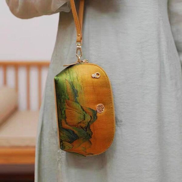 中国_古代_絵画_桑_シルク_クラッチバッグ_中文_2467274 Chinese_Ancient_Painting_Mulberry_Silk_Clutch_Bag_-_SinoCultural-2467274