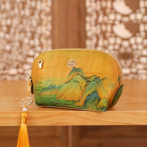 中国_古代_絵画_桑_シルク_クラッチバッグ_中文-2467283 Chinese_Ancient_Painting_Mulberry_Silk_Clutch_Bag_-_SinoCultural-2467283