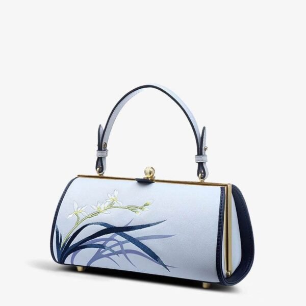 Embroidery_Leather_Blue_Orchid_Cylinder_Chain_Barrel_Bag_-_SinoCultural-2470700 Embroidery_Leather_Blue_Orchid_Cylinder_Chain_Barrel_Bag_-_SinoCultural-2470700