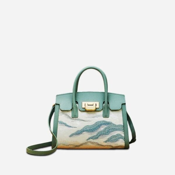 刺繍_レザー_エレガント_クロスボディ_ハンドバッグ_雲_山_-_中文-2472983 Embroidery_Leather_Elegant_Crossbody_Handbag_Cloud_Mountain_-_SinoCultural-2472983