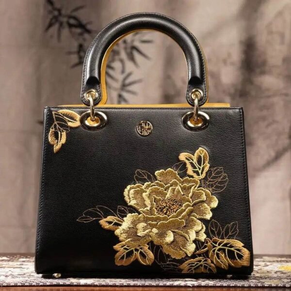 Embroidery_Leather_Lady_Luxury_Black_HandBag_Royal_Gold_Peony_-_SinoCultural-2473888 Embroidery_Leather_Lady_Luxury_Black_HandBag_Royal_Gold_Peony_-_SinoCultural-2473888