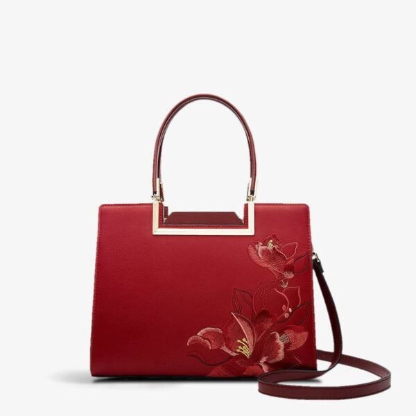 刺繍_レザー_マグノリア_レディース_ハンドバッグ_中文2474277 Embroidery_Leather_Magnolia_Women_s_Handbag_-_SinoCultural-2474277