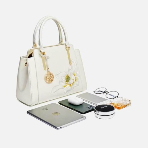 Embroidery_Leather_Tote_Bag_Blooming_White_Lotus_-_SinoCultural-2476055 Embroidery_Leather_Tote_Bag_Blooming_White_Lotus_-_SinoCultural-2476055