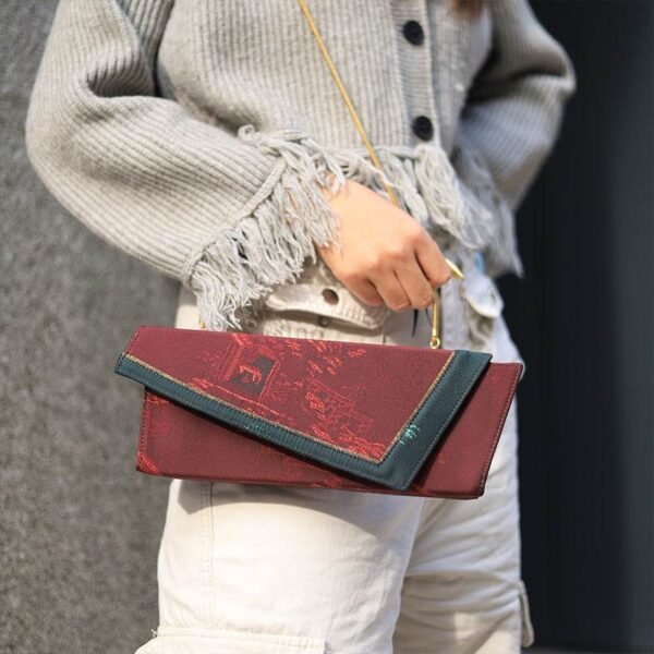 GD1202_超軽量_クラッチバッグ_リサイクル生地_花緒シルク_216g_c GD1202_Ultra-Light_Envelope_Clutch_Handbag_in_Recycled_Fabric_with_Hualuo_Silk_216g_c