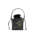 LD170613_Xiangyunsha_Silk_Black_Bamboo_Print_Mini_Cube_Bucket_Bag_LD170613