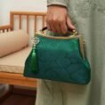Mulberry_Silk_Green_Pine_Leaf_Vintage_Kiss_Lock_Clasp_Bag_-_SinoCultural-2481589
