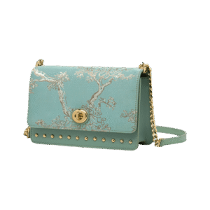 Embroidery Leather Chain Shoulder Bag Sacred Tree Handbag