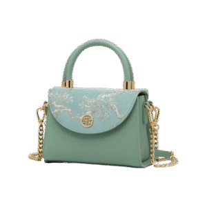 Embroidery Leather Shoulder Handbag Luxury Jacquard