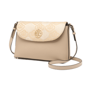 Embroidery Leather Shoulder Bag Auspicious Clouds