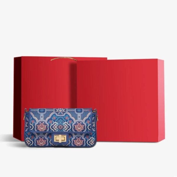 SongBrocadeLeatherMulberrySilkBlueShoulderEveningBagP12064802B_3 SongBrocadeLeatherMulberrySilkBlueShoulderEveningBagP12064802B_3