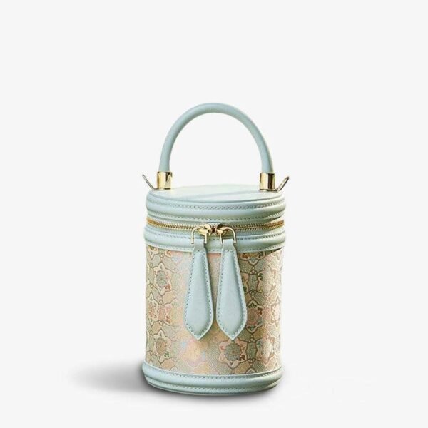 歌_ブロケード_レザー_バケット_シリンダー_バッグ_-_中文-2483377 Song_Brocade_Leather_Bucket_Cylinder_Bag_-_SinoCultural-2483377