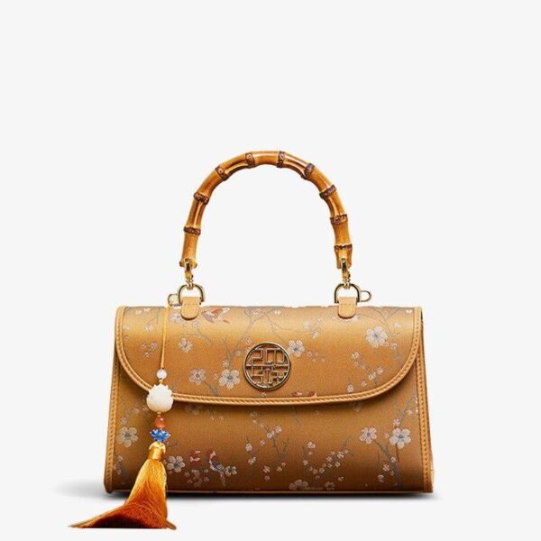 宋_ブロケード_絹_竹_ハンドバッグ_中文2483702 Song_Brocade_Silk_Bamboo_Handle_Handabag_-_SinoCultural-2483702