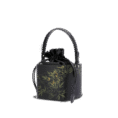 Xiangyunsha_Silk_Black_Bamboo_Print_Mini_Cube_Bucket_Bag_LD170613_LD170613