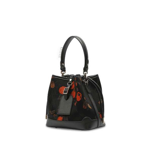 襄雲社_シルク_レザー_プリント_柿_バケツバッグ_YS220680_5 Xiangyunsha_Silk_Leather_Printed_Persimmon_Bucket_Bag_YS220680_5