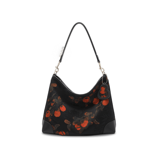 Xiangyunsha_Silk_Leather_Printed_Persimmon_Shoulder_Bag_YS220679_7