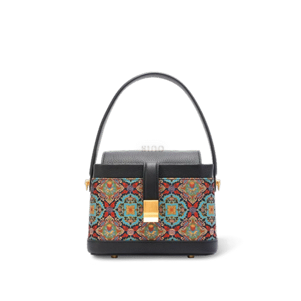 song-brocade-scrolling-foliage-lotus-crossbody-bag-front song-brocade-scrolling-foliage-lotus-crossbody-bag-front